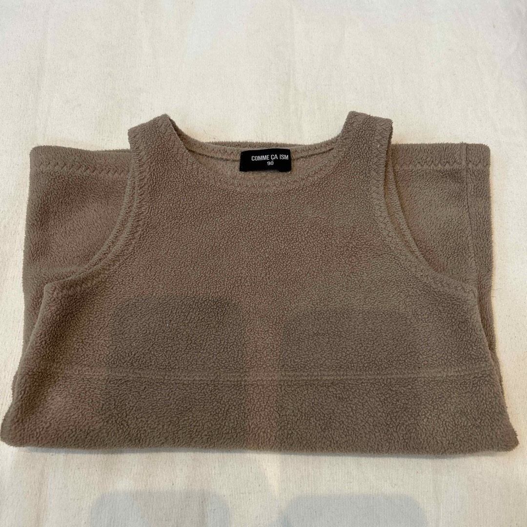 COMME CA ISM(コムサイズム)のCOMME CA ISM フリースワンピース　サイズ90 キッズ/ベビー/マタニティのキッズ服女の子用(90cm~)(ワンピース)の商品写真