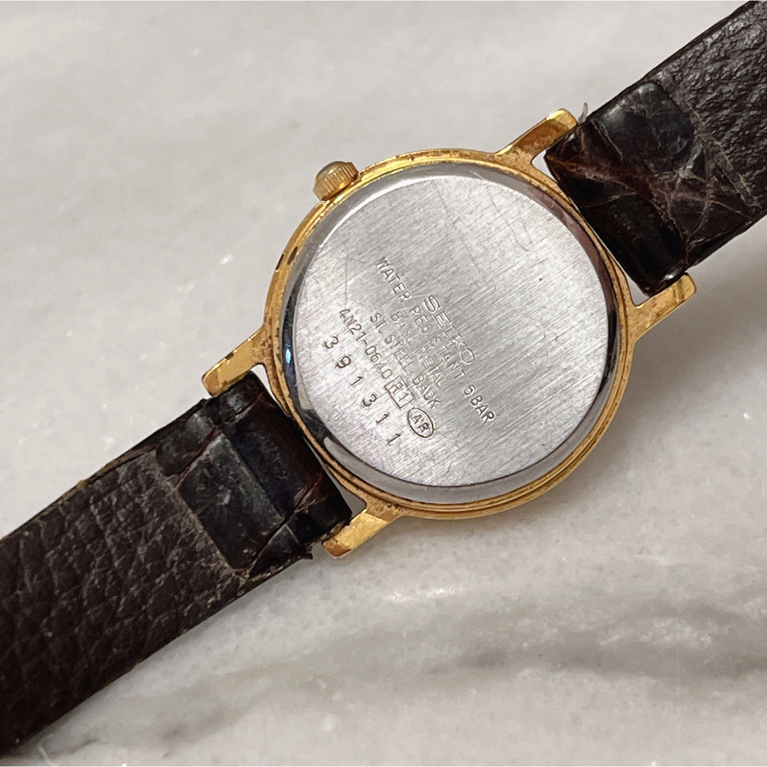 SEIKO(セイコー)のSEIKO SPIRIT レザーベルト 腕時計 ゴールド 高級ブランド 大人気 レディースのファッション小物(腕時計)の商品写真