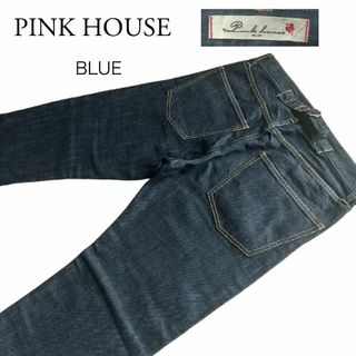 ピンクハウス(PINK HOUSE)のPINK HOUSE BLUEレギュラーストレートデニムパンツサイズL約82cm(デニム/ジーンズ)