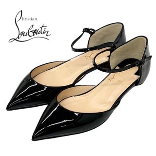 クリスチャンルブタン(Christian Louboutin)のクリスチャンルブタン Christian Louboutin パンプス 靴 シューズ パテント ブラック 未使用 フラットパンプス フラットシューズ(ハイヒール/パンプス)