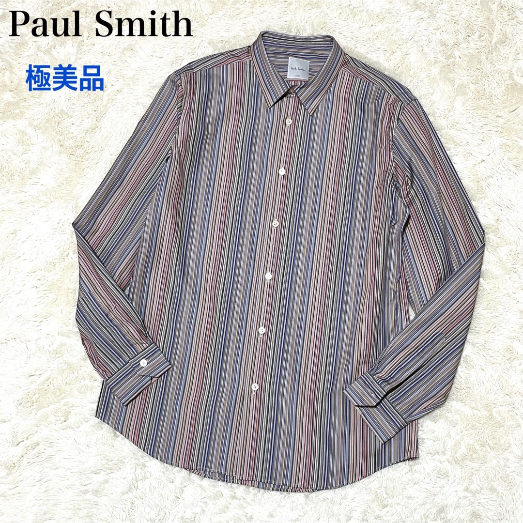 Paul Smith(ポールスミス)の【極美品】ポールスミス 長袖シャツ マルチストライプ 現行タグ マルチカラー L メンズのトップス(シャツ)の商品写真