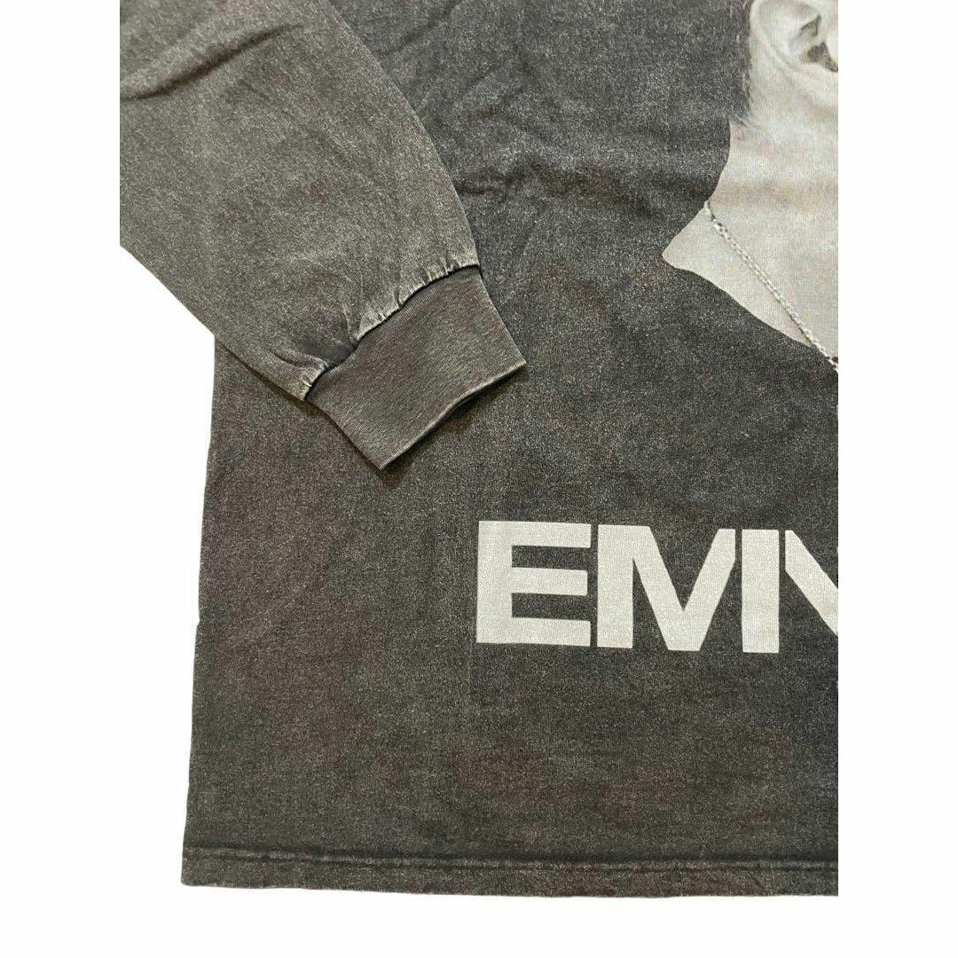 EMINEM　エミネム　BIGモノクロ　ラップ　長袖　Tシャツ　ブラック　XXL メンズのトップス(Tシャツ/カットソー(七分/長袖))の商品写真