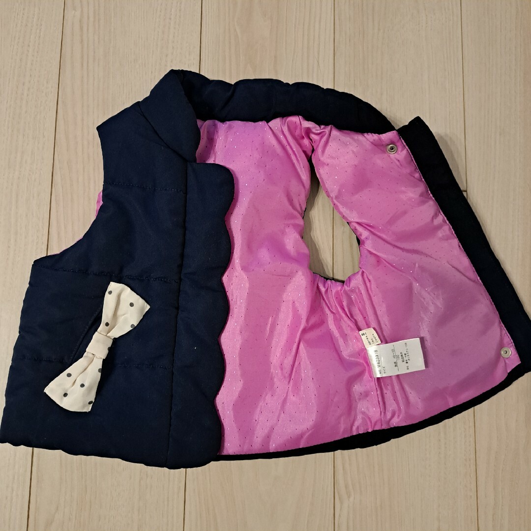 apres les cours(アプレレクール)のアプレレクール中綿ベスト100 キッズ/ベビー/マタニティのキッズ服女の子用(90cm~)(ジャケット/上着)の商品写真