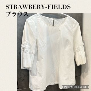 ストロベリーフィールズ(STRAWBERRY-FIELDS)のストロベリーフィールド　花ブラウス　フリーサイズ(シャツ/ブラウス(長袖/七分))