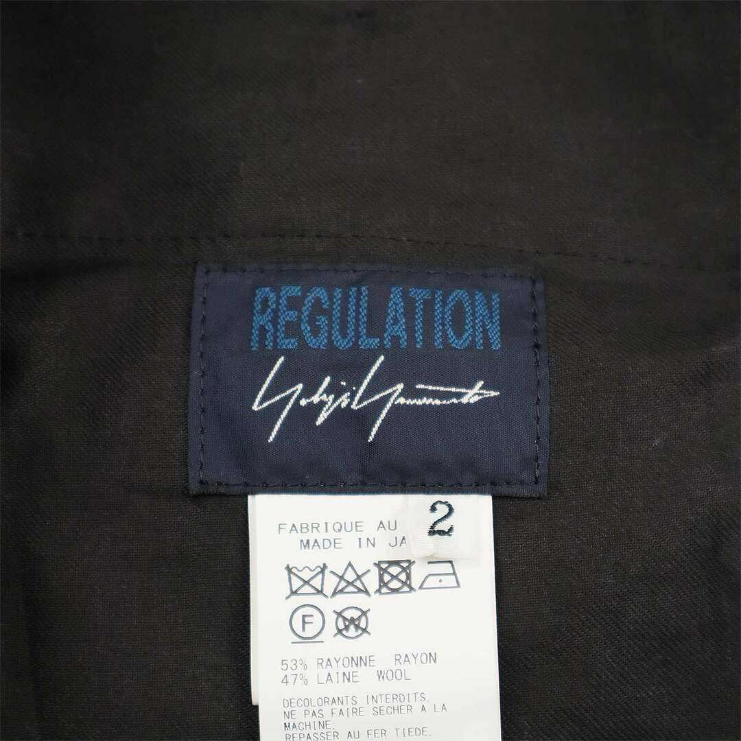 Yohji Yamamoto(ヨウジヤマモト)のREGULATION Yohji Yamamoto レギュレーション ヨウジヤマモト 23AW RAYON GABARDINE HEM DRAWSTRING SKIRT レーヨンギャバジンヘムドローストリングスカート FU-S52-104 ブラック 2 レディースのスカート(ロングスカート)の商品写真