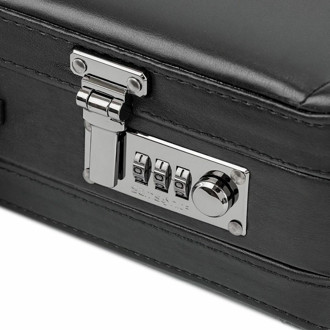 Samsonite(サムソナイト)のビジネスバッグ samsonite サムソナイト 43115-1041 LEATHER BUSINESS CASES Leather Attach_ レザーアタッシュケース メンズ 男性 BLACK ブラック メンズのバッグ(ビジネスバッグ)の商品写真