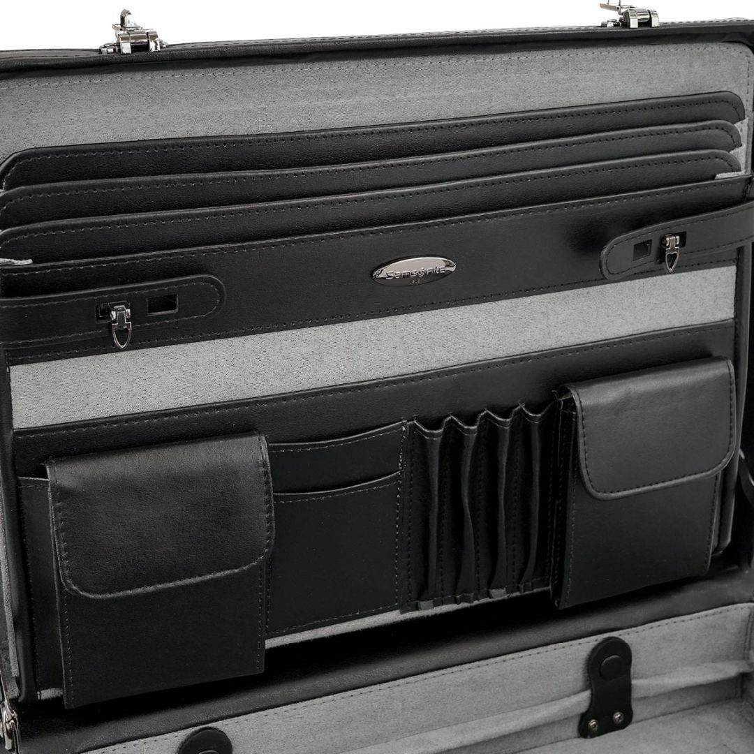 Samsonite(サムソナイト)のビジネスバッグ samsonite サムソナイト 43115-1041 LEATHER BUSINESS CASES Leather Attach_ レザーアタッシュケース メンズ 男性 BLACK ブラック メンズのバッグ(ビジネスバッグ)の商品写真