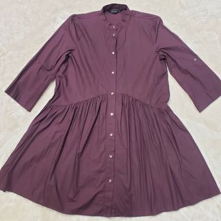 ザラ(ZARA)のZARA  チュニックワンピース　ボルドー　Mｻｲｽﾞ(チュニック)