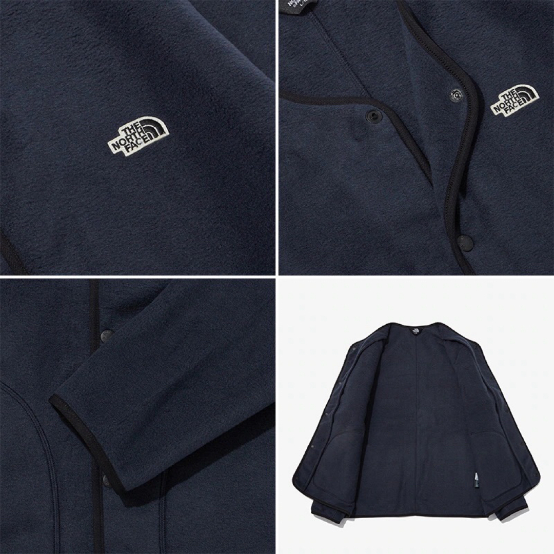 THE NORTH FACE(ザノースフェイス)の【韓国限定】ノースフェイス CARDIGAN カーディガン ダークネイビー　S レディースのトップス(カーディガン)の商品写真