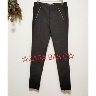 ザラ(ZARA)の美品★ザラベーシック★ストレッチスキニーパンツ テーパード　黒 XS(その他)