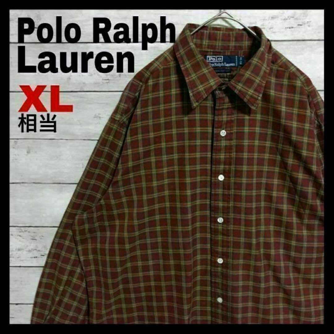 POLO RALPH LAUREN(ポロラルフローレン)のj58 US古着 ポロ ラルフローレン 長袖シャツ コットン100% メンズのトップス(シャツ)の商品写真