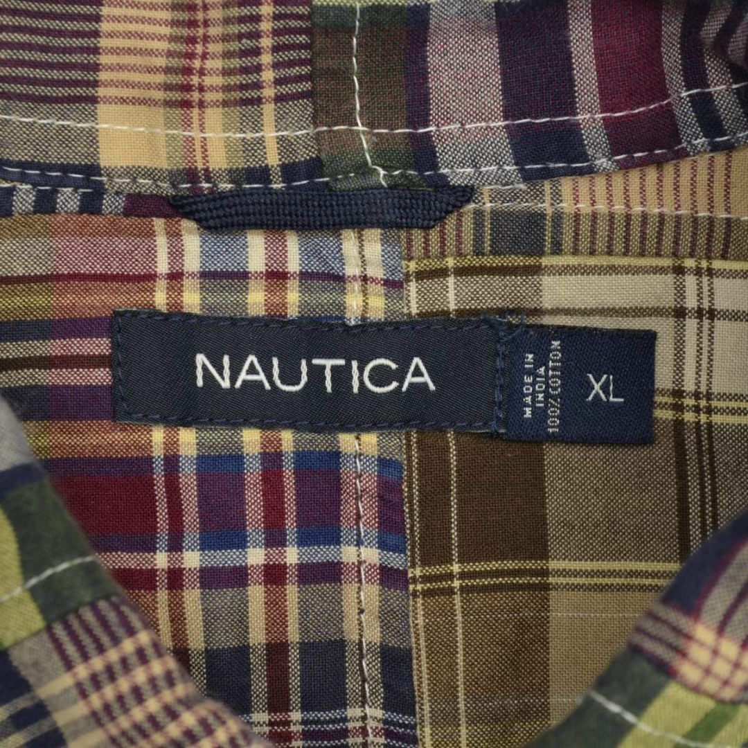 NAUTICA(ノーティカ)の【NAUTICA】パッチワーク ボタンダウン半袖シャツ メンズのトップス(シャツ)の商品写真