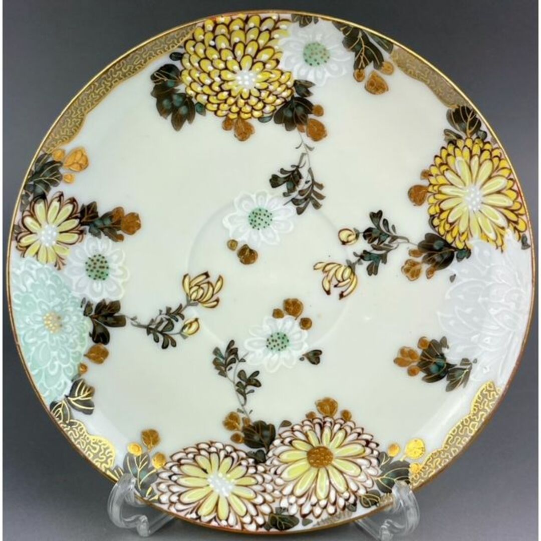 Noritake(ノリタケ)の【希少】オールドニッポン 菊図 花文 カップ ソーサー 里帰り エンタメ/ホビーの美術品/アンティーク(陶芸)の商品写真