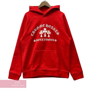 クロムハーツ(Chrome Hearts)のCHROME HEARTS Y NOT Cemetery Cross Pullover Hoodie クロムハーツ ワイノットセメタリークロスプルオーバーフーディ パーカー ロゴ刺繍 King Taco キングタコ シルバープレート レッド サイズXL【240325】【新古品】【me04】(パーカー)