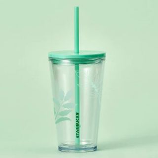 スターバックスコーヒー(Starbucks Coffee)の【海外スタバ】ニューグリーン2024 16oz 透明ウォーターボトル(タンブラー)