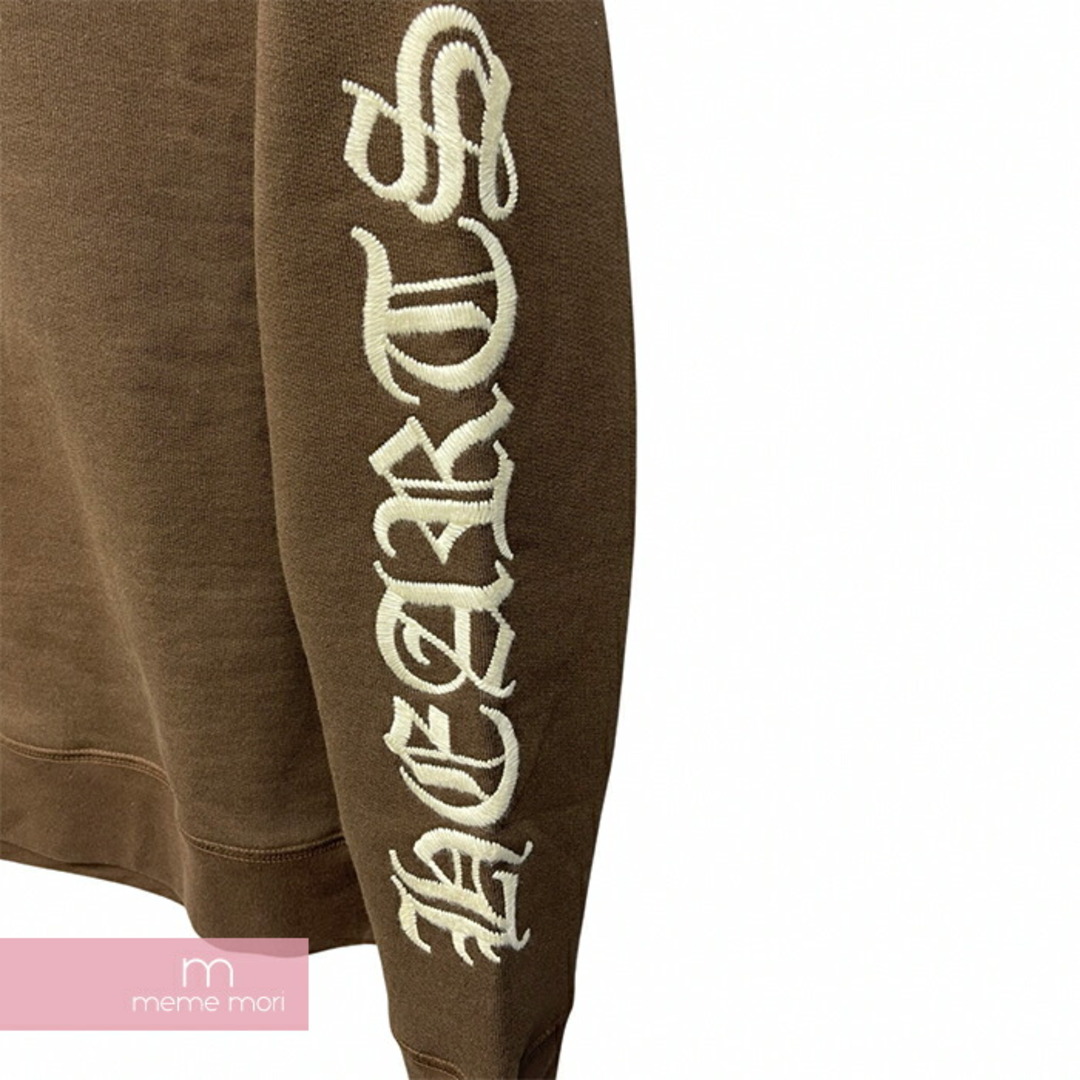 Chrome Hearts(クロムハーツ)のCHROME HEARTS Y NOT SLO RIDE Sweatshirt クロムハーツ ワイノットスロースライドスウェットシャツ トレーナー ロゴ刺繍 袖ロゴ シルバープレート ブラウン サイズL 【240325】【新古品】【me04】 メンズのトップス(スウェット)の商品写真