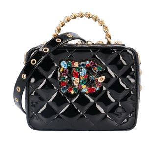 ドルチェアンドガッバーナ(DOLCE&GABBANA)のドルチェアンドガッバーナ ショルダーバッグ レザー ブラック レディース DOLCE&GABBANA  中古(ショルダーバッグ)