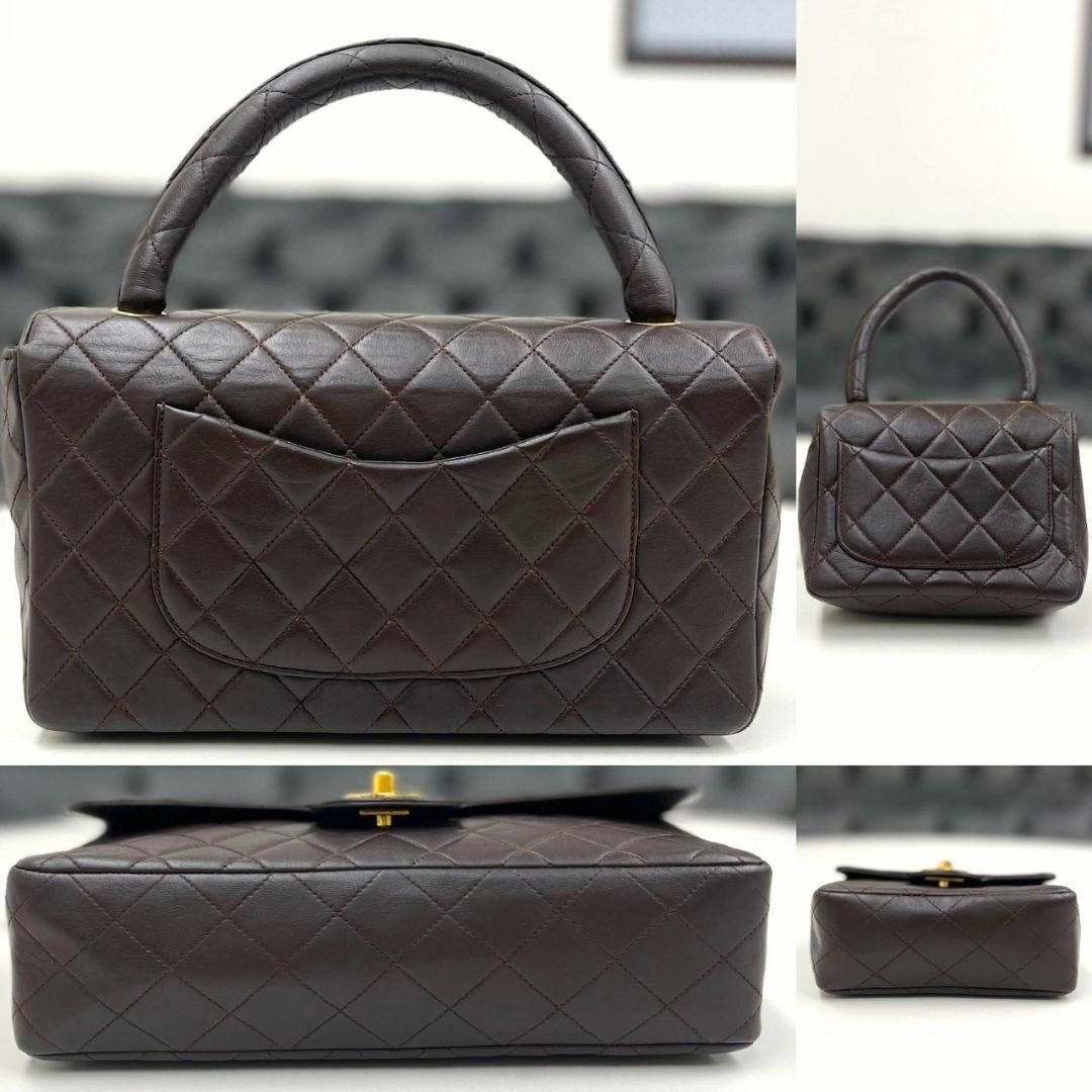CHANEL - 美品☆ シャネル 親子バッグ マトラッセ ダーク CHANEL - 美品☆ シャネル 親子バッグ マトラッセ ダーク