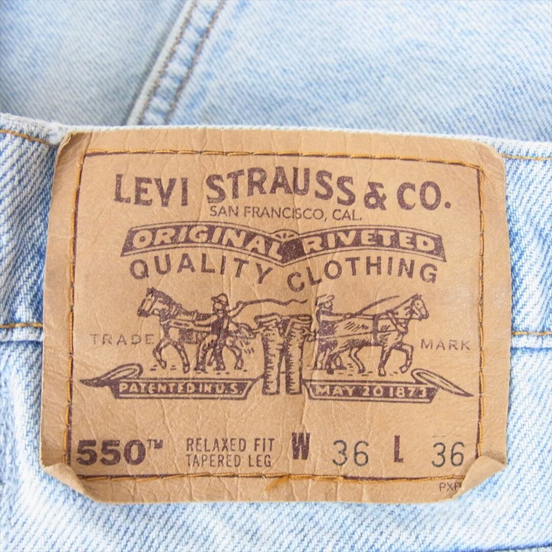 Levi's(リーバイス)のLevi's リーバイス USA製 95年10月製 90s 550 オレンジタブ デニム パンツ ジーンズ インディゴブルー系 36【中古】 メンズのパンツ(その他)の商品写真