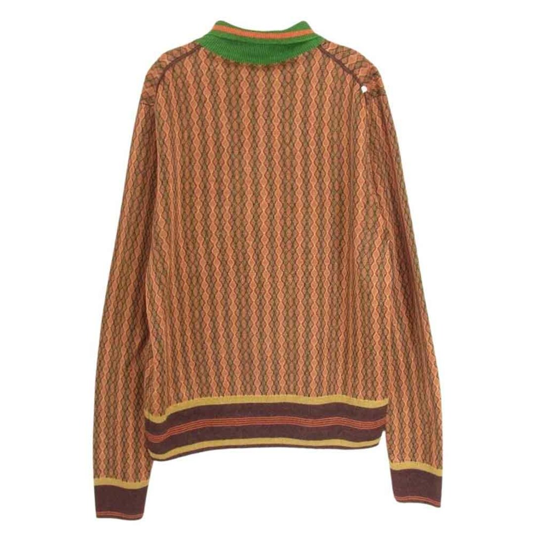 ウェールズボナー Wales Bonner 22SS MS22KN01 Orchestre jacquard sweater オーケストラ ジャガード ハイネック ニット セーター オレンジ系 XS【中古】 メンズのトップス(ニット/セーター)の商品写真