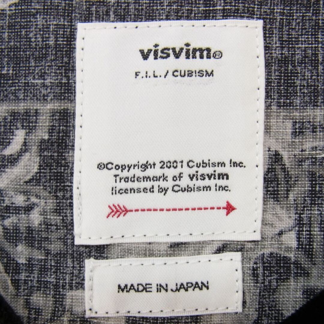 VISVIM(ヴィスヴィム)のVISVIM ビズビム 22SS 0122105011013 TUNIC P.O. WILDFLOWER P.W. チュニック プルオーバー 長袖 シャツ ブラック系 4【極上美品】【中古】 メンズのトップス(シャツ)の商品写真