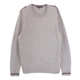 グッチ(Gucci)のGUCCI グッチ 211339 Z2744 トムフォード期 エポーレット付き クルーネック ニット グレー系 XL【中古】(ニット/セーター)