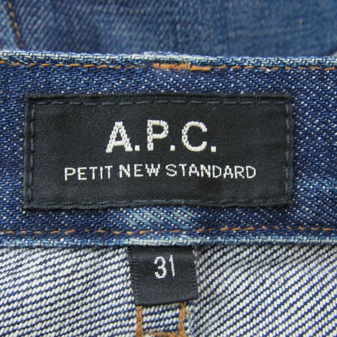 A.P.C(アーペーセー)のA.P.C. アーペーセー PETIT NEW STANDARD コットン デニムパンツ インディゴブルー系 31【中古】 メンズのパンツ(その他)の商品写真