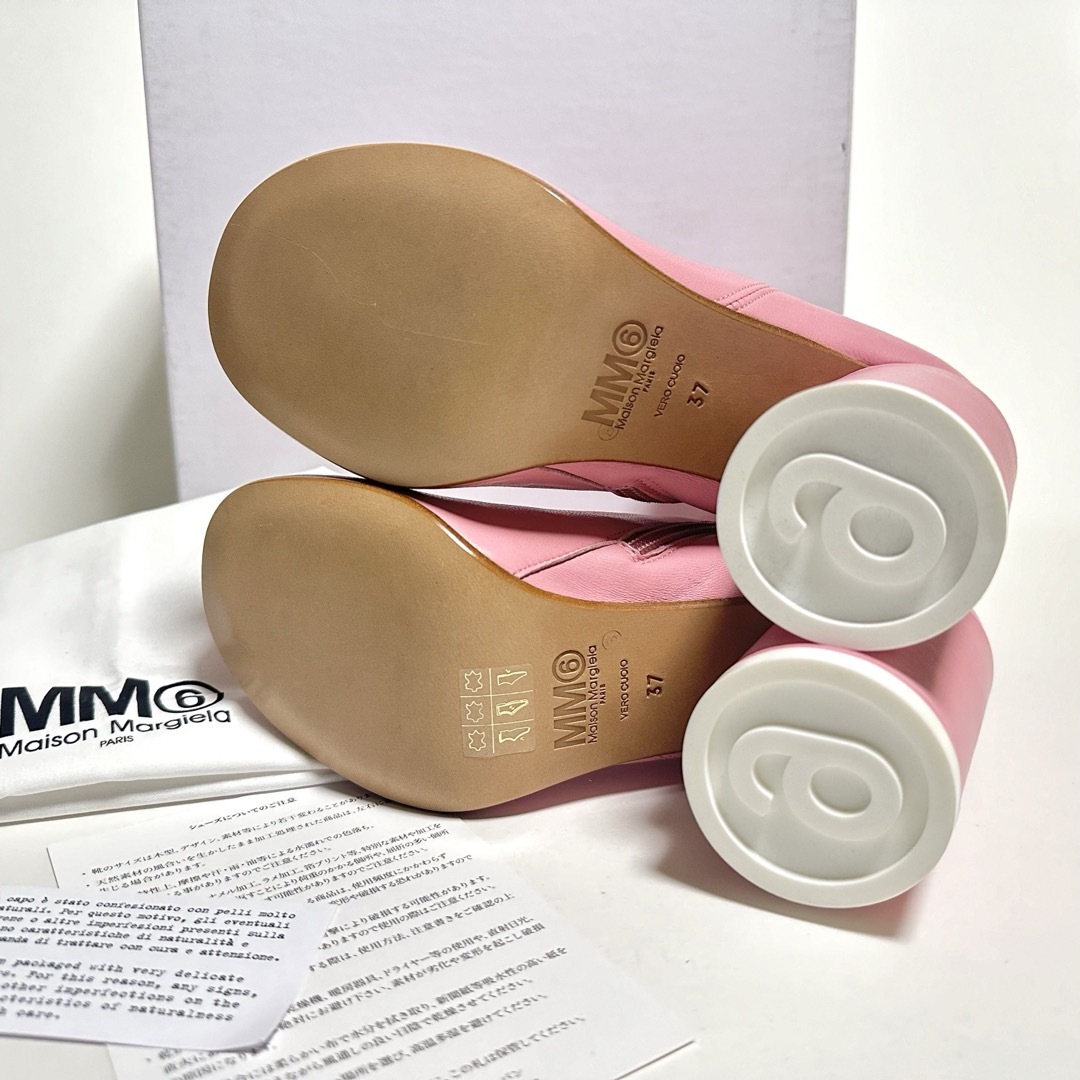 MM6(エムエムシックス)の新品未使用 MM6 アンクルブーツ 37 ピンク メゾンマルジェラ レディースの靴/シューズ(ブーツ)の商品写真