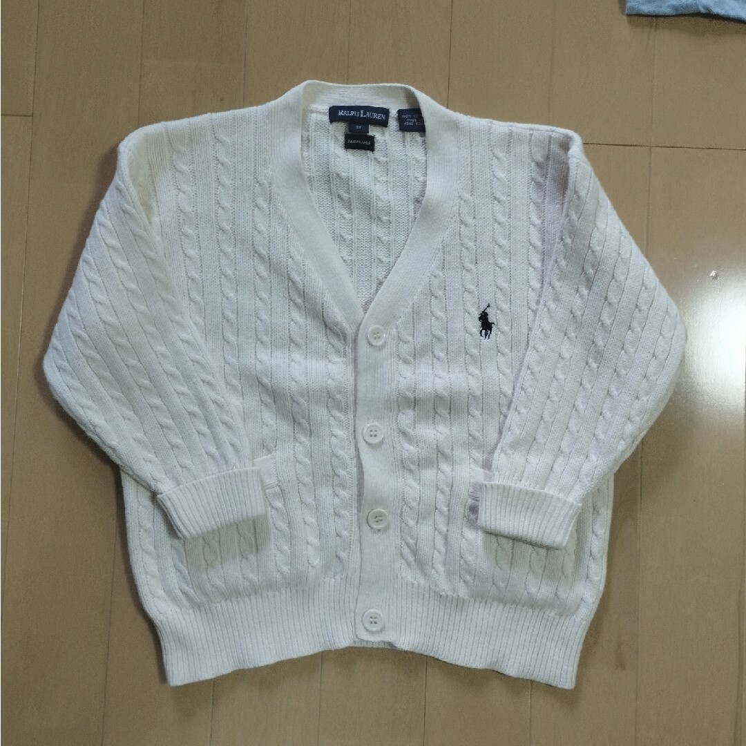 Ralph Lauren(ラルフローレン)のラルフローレン　カーディガン＆ボタンダウンシャツ　95・100 キッズ/ベビー/マタニティのキッズ服男の子用(90cm~)(カーディガン)の商品写真