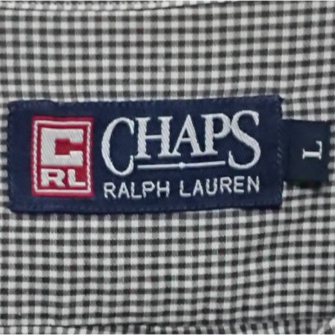 CHAPS(チャップス)の洗濯済 チャップス ポロベアー ラルフローレン チェックシャツ　黒×白　綿　L メンズのトップス(シャツ)の商品写真
