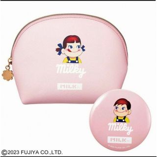 【新品】MILKFED.特製 ペコちゃんポコちゃん コスメポーチ&ミラーセット