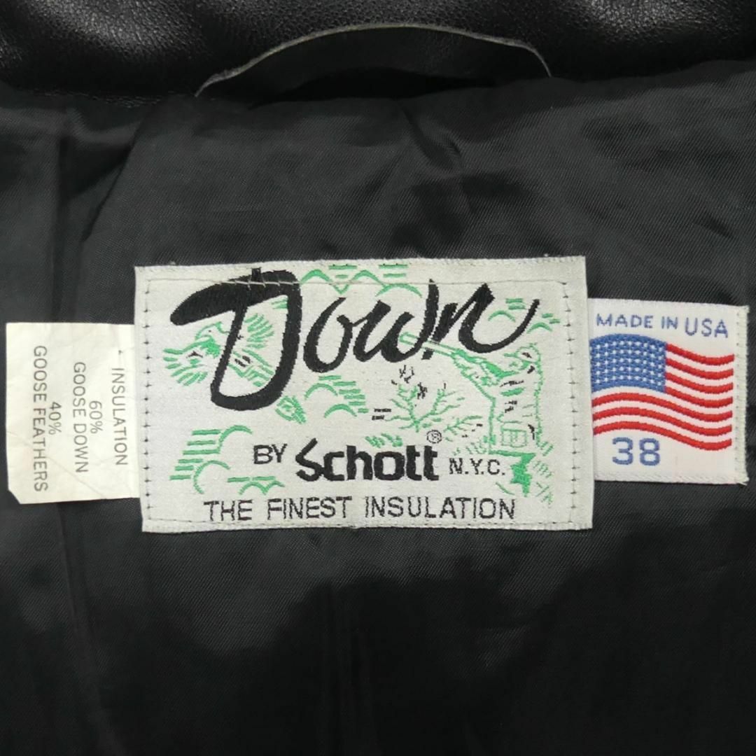 schott(ショット)のアメリカ製 Schott 38 ショット M レザーダウンジャケット JJ813 メンズのジャケット/アウター(ダウンジャケット)の商品写真
