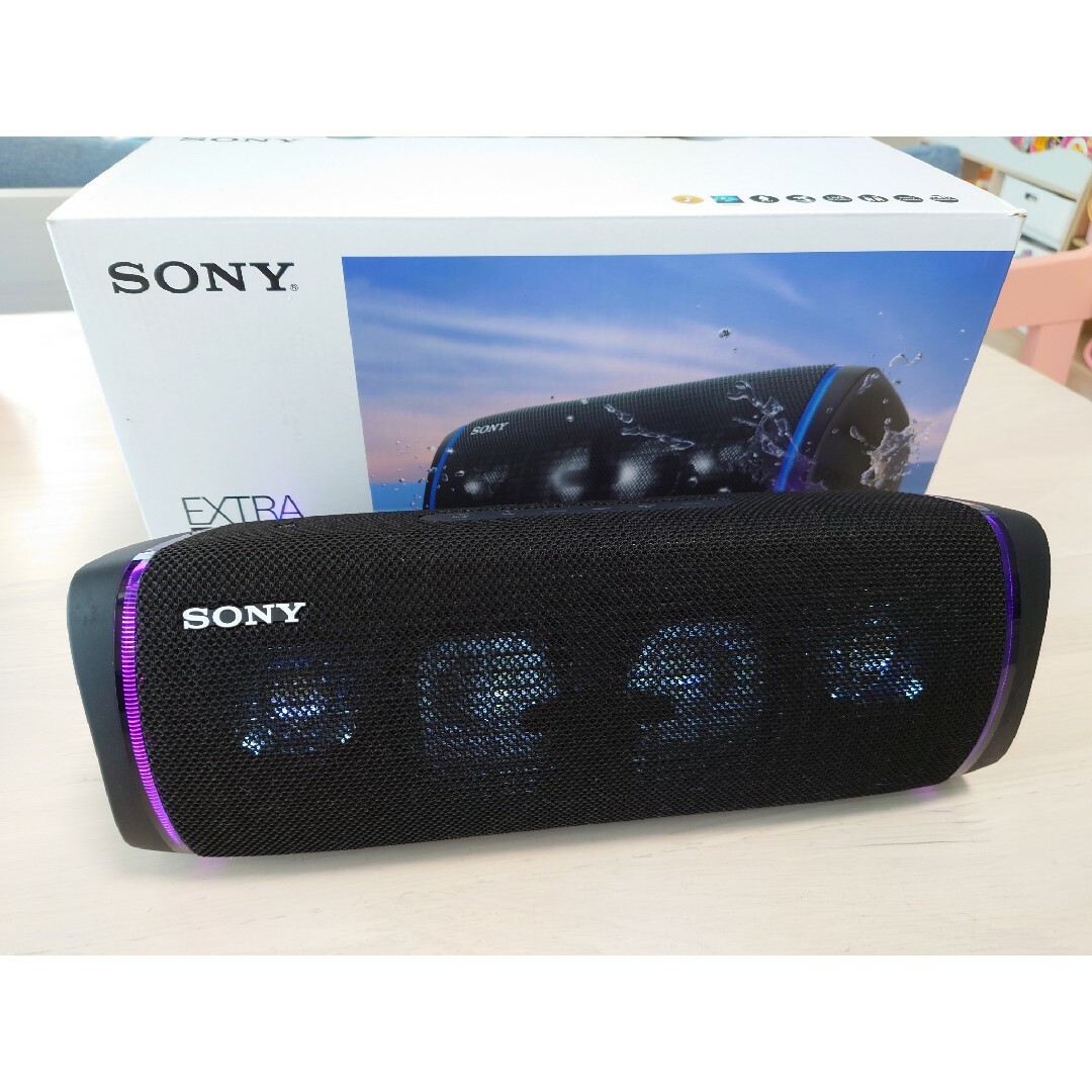 SONY(ソニー)のSONY ワイヤレスポータブルスピーカー SRS-XB43(B)　充電器無し スマホ/家電/カメラのオーディオ機器(スピーカー)の商品写真