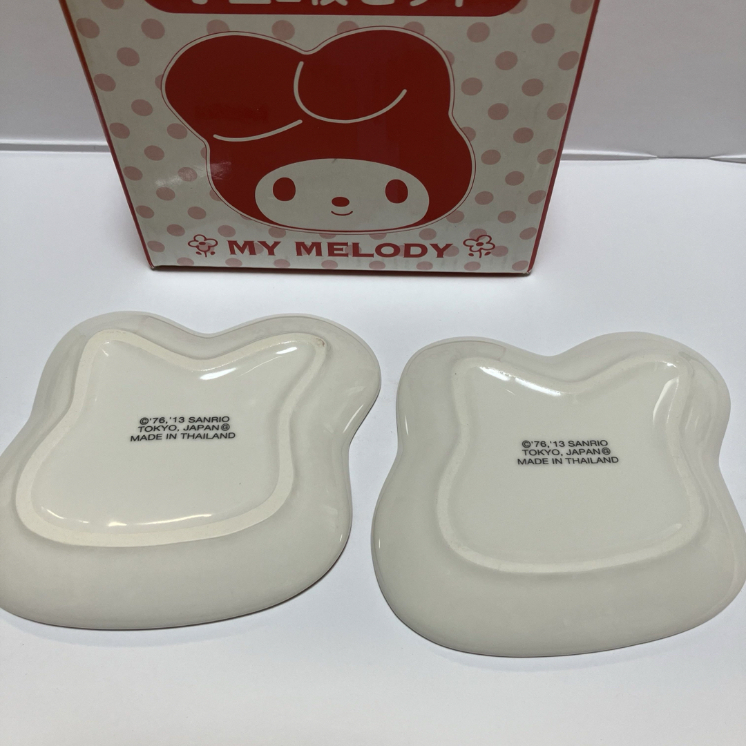 サンリオ(サンリオ)のサンリオ マイメロディ MY MELODY 小皿２枚 マイメロ 豆皿 陶磁器 エンタメ/ホビーのおもちゃ/ぬいぐるみ(キャラクターグッズ)の商品写真