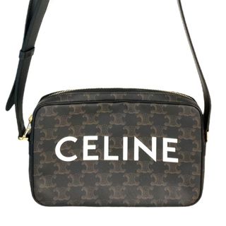 セリーヌ(celine)の　セリーヌ CELINE ミディアムメッセンジャー 194502 ブラック トリオンフキャンバス メンズ ショルダーバッグ(ショルダーバッグ)