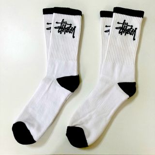 STUSSY - Stussyステューシー 黒 メンズ 男性用 靴下 ソックス 2足 STUSSY - Stussyステューシー 黒 メンズ 男性用 靴下 ソックス 2足