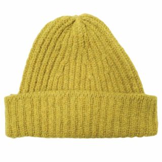 INIS MEAIN イニシュマン アイルランド製 MERINO CASHMERE KNIT CAP ウールカシミヤニットキャップ ONE SIZE イエロー ニット帽 ビーニー ワッチキャップ ユニセックス 帽子【中古】【INIS MEAIN】(ニット帽/ビーニー)