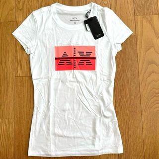 アルマーニエクスチェンジ(ARMANI EXCHANGE)のARMANI EXCHANGE レディース　Tシャツ　フロッキー　新品未使用(Tシャツ(半袖/袖なし))