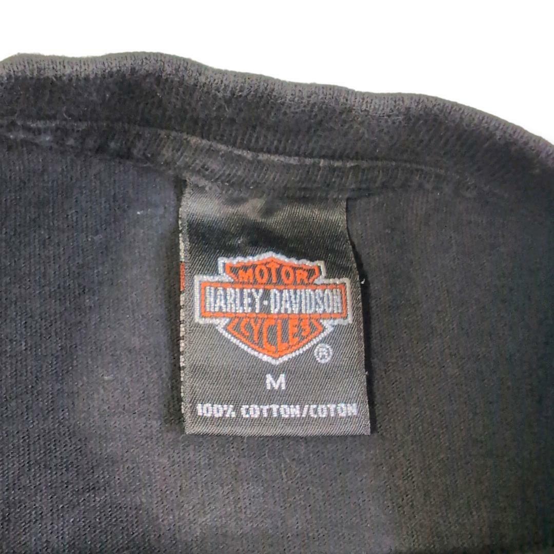 Harley Davidson(ハーレーダビッドソン)のUSA製 90s ハーレーダビッドソンTシャツ イーグル ブラック M 173 メンズのトップス(Tシャツ/カットソー(半袖/袖なし))の商品写真