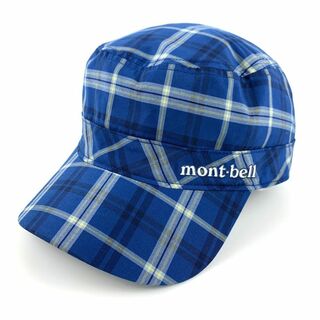 mont bell - モンベル WIC.ライトワークキャップ チェック柄 アウトドア ＃1118345 ブランド 帽子 メンズ 57-61サイズ ブルー mont-bell