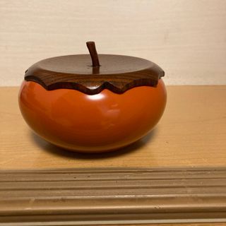 人間国宝　音丸耕堂　漆器　かきの入れ物(漆芸)