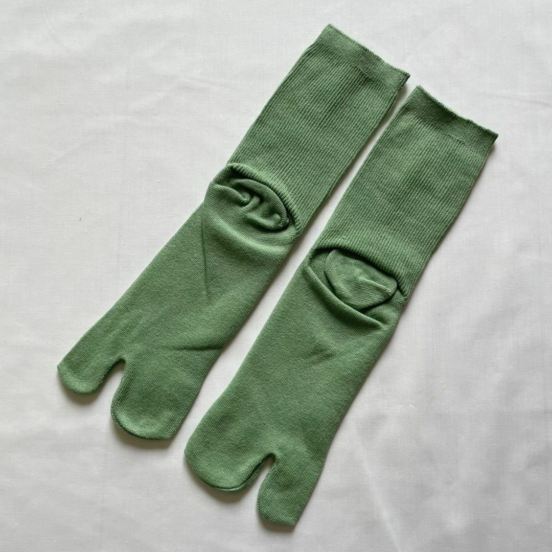 タビソックス ライトグリーン 足袋 tabi 靴下 黄緑 レディースのレッグウェア(ソックス)の商品写真