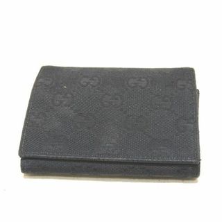 グッチ(Gucci)のGUCCI グッチ ホック式 名刺入れ カードケース ブラック GGキャンバス × レザー ☆ 120965 メンズ レディース 兼用 ▼ シト00/6C(名刺入れ/定期入れ)