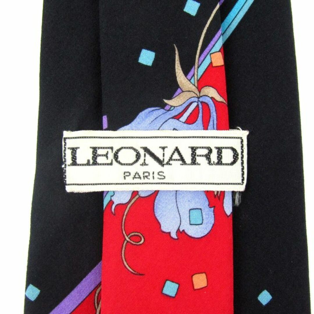 LEONARD(レオナール)のレオナール ブランドネクタイ 総柄 植物柄 花柄 メンズ ブラック LEONARD メンズのファッション小物(ネクタイ)の商品写真