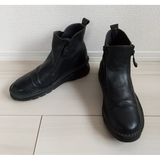 （407）ブラック ショートブーツ（22.5cm）(ブーツ)