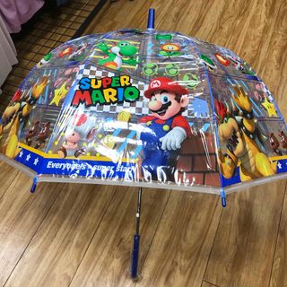 BANDAI - 再入荷マリオ子供用ビニールワンタッチ ジャンプ傘