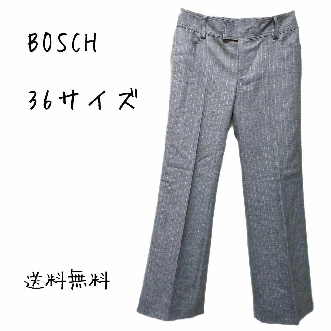 BOSCH(ボッシュ)のBOSCH ラメ ストライプ センタープレス パンツ 2212E1806 レディースのパンツ(カジュアルパンツ)の商品写真