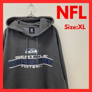 【サービス商品】古着　NFL シーホークス　スウェットパーカー　メンズ　XL(パーカー)