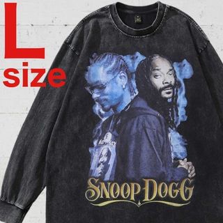 Snoop Dogg　ゴールドロゴ　ロングスリーブ　Tシャツ　ブラック　Lサイズ(Tシャツ/カットソー(七分/長袖))