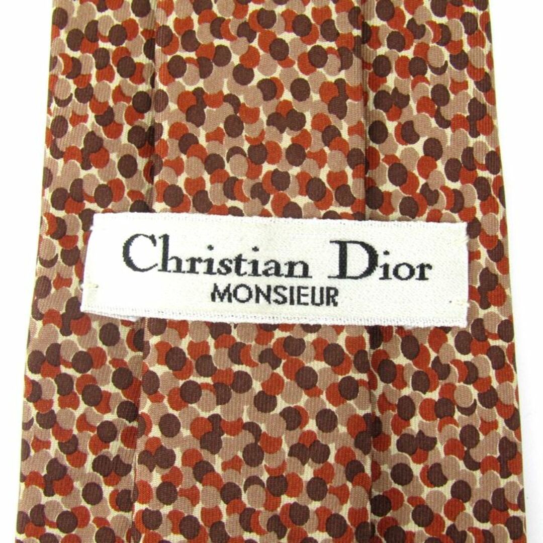 Christian Dior(クリスチャンディオール)のクリスチャンディオール ブランドネクタイ 総柄 シルク メンズ ブラウン Christian Dior メンズのファッション小物(ネクタイ)の商品写真